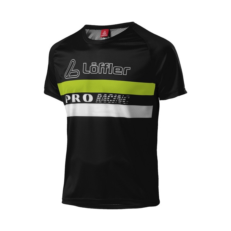 Löffler menn Shirt Racing Mesh svart-lys grønn Löffler menn Shirt Racing Mesh svart-lys grønn